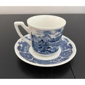 J & G Meakin America Hurrah English Ironstone Tea Cup & Saucer
